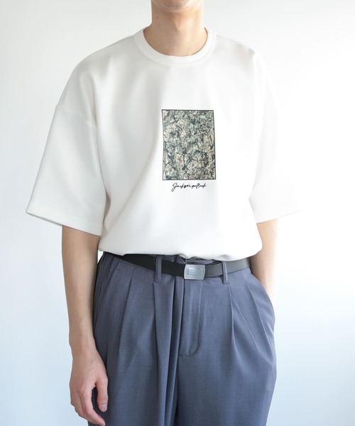 SENSE OF PLACE by URBAN RESEARCH(センスオブプレイスバイアーバンリサーチ)の「『別注』グラフィックアートTシャツ(5分袖)D(Tシャツ/カットソー・メンズ・ライトベージュ/ブラック/ホワイト・MEDIUM/LARGE)」の15枚目の写真