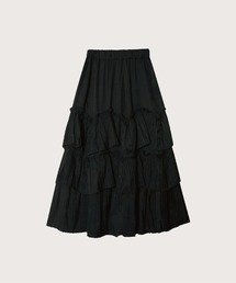 スイートフレアスカート/Pleats Tiered Flair Skirt【LA POMME petit/ラポミ・プチ】