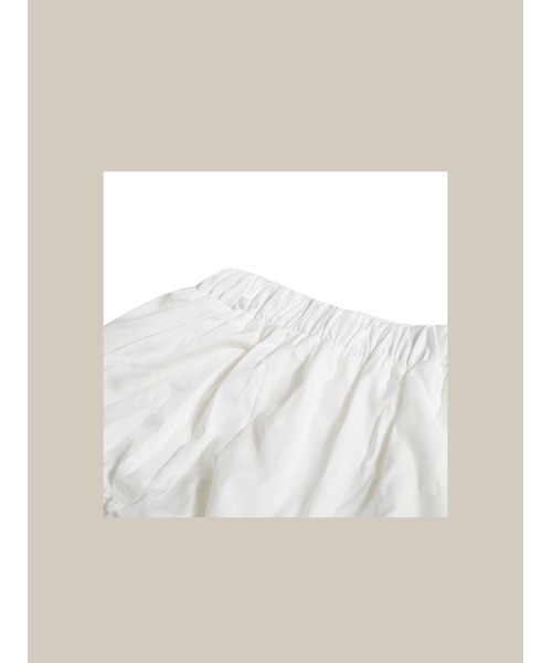 LA POMME petit(ラポミ・プチ)の「スイートフレアスカート/Pleats Tiered Flair Skirt【LA POMME petit/ラポミ・プチ】(スカート・レディース・ホワイト/ブラック・FREE)」の3枚目の写真