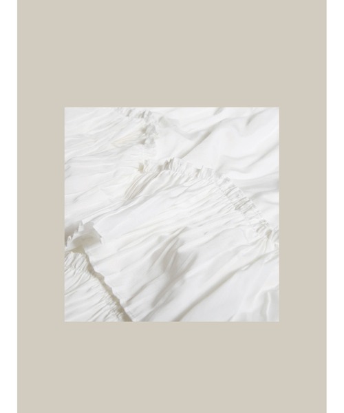 LA POMME petit(ラポミ・プチ)の「スイートフレアスカート/Pleats Tiered Flair Skirt【LA POMME petit/ラポミ・プチ】(スカート・レディース・ホワイト/ブラック・FREE)」の4枚目の写真