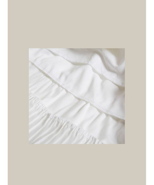 LA POMME petit(ラポミ・プチ)の「スイートフレアスカート/Pleats Tiered Flair Skirt【LA POMME petit/ラポミ・プチ】(スカート・レディース・ホワイト/ブラック・FREE)」の9枚目の写真