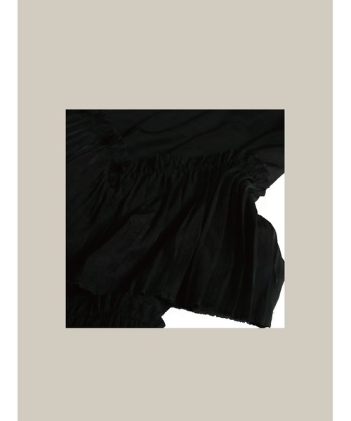 LA POMME petit(ラポミ・プチ)の「スイートフレアスカート/Pleats Tiered Flair Skirt【LA POMME petit/ラポミ・プチ】(スカート・レディース・ホワイト/ブラック・FREE)」の8枚目の写真