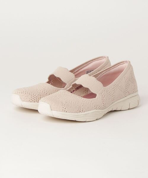 SKECHERS(スケッチャーズ)の「SKECHERS スケッチャーズ SEAGER - CASUAL PARTY シーガー-カジュアルパーティ 158110 NAT(バレエシューズ・レディース・ベージュ・22.5cm/23.0cm/23.5cm/24.0cm/25.0cm/24.5cm)」の1枚目の写真