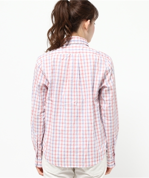 Denime(ドゥニーム)の「CHECK LS SHIRTS/チェックロングスリーブシャツ(シャツ/ブラウス・レディース・ブルー系その他/レッド系その他・FREE)」の5枚目の写真