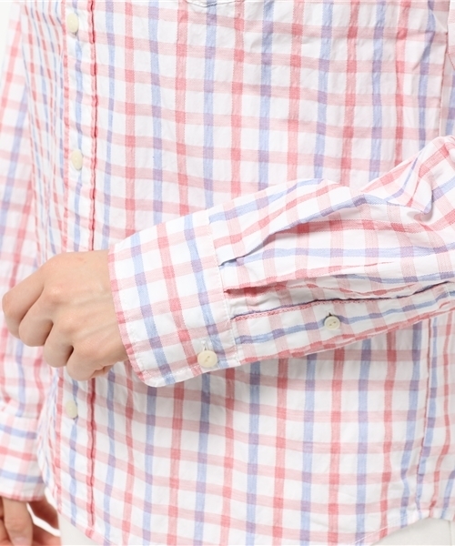 Denime(ドゥニーム)の「CHECK LS SHIRTS/チェックロングスリーブシャツ(シャツ/ブラウス・レディース・ブルー系その他/レッド系その他・FREE)」の7枚目の写真