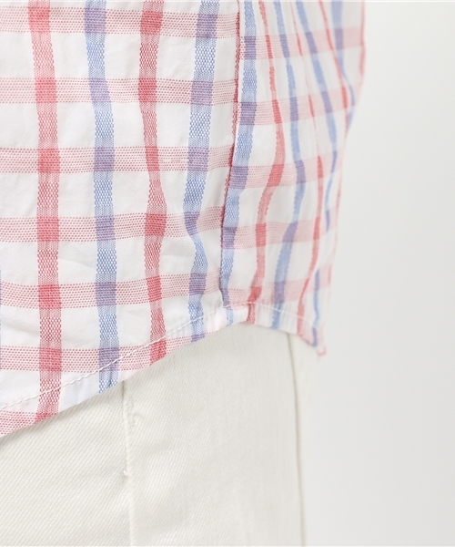 Denime(ドゥニーム)の「CHECK LS SHIRTS/チェックロングスリーブシャツ(シャツ/ブラウス・レディース・ブルー系その他/レッド系その他・FREE)」の9枚目の写真