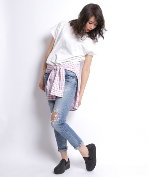 Denime(ドゥニーム)の「CHECK LS SHIRTS/チェックロングスリーブシャツ(シャツ/ブラウス・レディース・ブルー系その他/レッド系その他・FREE)」の16枚目の写真