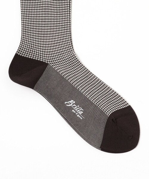 BRILLA per il gusto（ブリッラペルイルグースト）の「Brilla per il gusto / ハウンドトゥース ソックス（ソックス/靴下・メンズ・ブラウン/その他/その他1/ネイビー・ONE SIZE）」の7枚目の写真