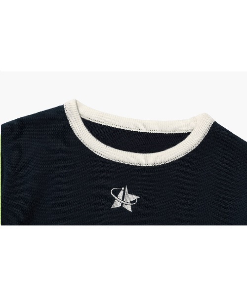 tシャツ A'GEM/9 × .kom「ISTKUNST/イストクンスト」STAR LOGO HALF CROP KNIT/スターロゴ ハーフクロッ A'GEM/9 × .kom『ISTKUNST/イストクンスト』STAR LOGO HALF CROP