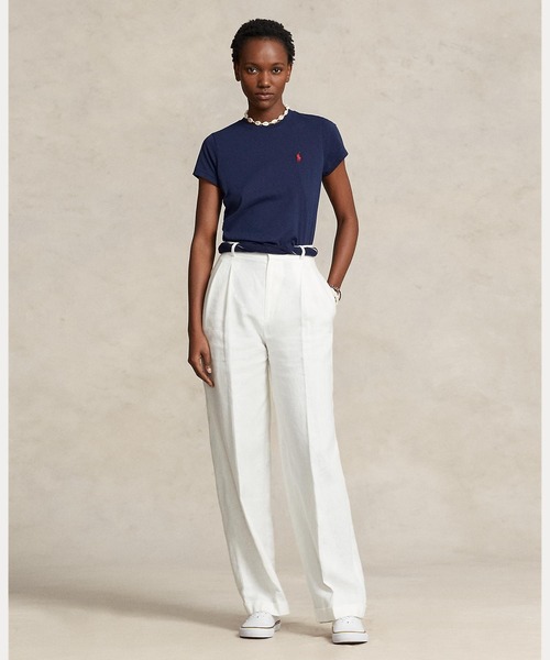 POLO RALPH LAUREN（ポロ ラルフ ローレン）の「コットン ジャージー クルーネック Tシャツ（Tシャツ/カットソー・レディース・ネイビー系1・M/S/L/XL/XS）」の5枚目の写真