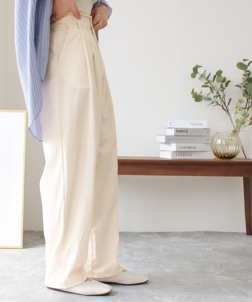 Social GIRL（ソーシャルガール）の「ハイウエストタックワイドパンツ（その他パンツ・レディース・グレー/ブルー/ブラック/アイボリー・M/L）」の18枚目の写真