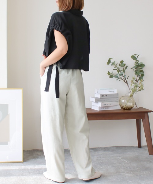 Social GIRL（ソーシャルガール）の「ハイウエストタックワイドパンツ（その他パンツ・レディース・グレー/ブルー/ブラック/アイボリー・M/L）」の16枚目の写真