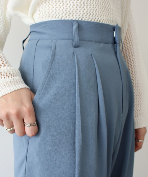 Social GIRL（ソーシャルガール）の「ハイウエストタックワイドパンツ（その他パンツ・レディース・グレー/ブルー/ブラック/アイボリー・M/L）」の14枚目の写真