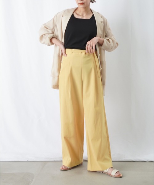 LUCA/LADY LUCK LUCA（ルカ/レディラックルカ）の「LC/LLL ベーシック2wayリブタンクトップ（タンクトップ・レディース・グリーン/ブラック/チャコールグレー/オフホワイト/ブルー・FREE）」の12枚目の写真