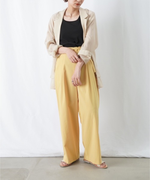 LUCA/LADY LUCK LUCA（ルカ/レディラックルカ）の「LC/LLL ベーシック2wayリブタンクトップ（タンクトップ・レディース・グリーン/ブラック/チャコールグレー/オフホワイト/ブルー・FREE）」の13枚目の写真