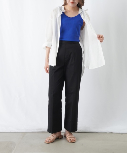 LUCA/LADY LUCK LUCA（ルカ/レディラックルカ）の「LC/LLL ベーシック2wayリブタンクトップ（タンクトップ・レディース・グリーン/ブラック/チャコールグレー/オフホワイト/ブルー・FREE）」の21枚目の写真