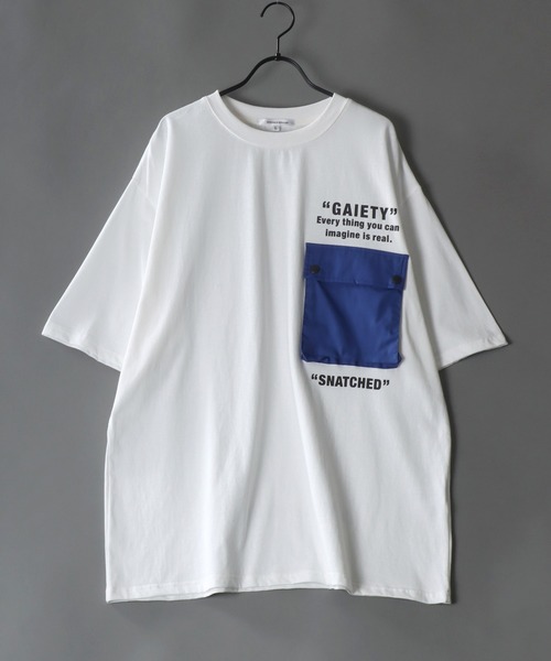 SITRY(シトリー)の「oversize big pocket T-shirt/オーバーサイズ ビッグポケット Tシャツ(Tシャツ/カットソー・メンズ・ブラック/ホワイト/パープル・M/L)」の2枚目の写真