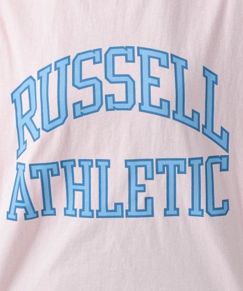 Russell Athletic(ラッセルアスレティック)の「【RUSSELL ATHLETIC (ラッセルアスレティック)】別注リンガーT(Tシャツ/カットソー・レディース・オフホワイト/ピンク/グリーン・FREE)」の6枚目の写真