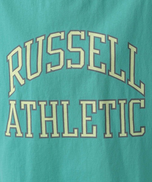 Russell Athletic(ラッセルアスレティック)の「【RUSSELL ATHLETIC (ラッセルアスレティック)】別注リンガーT(Tシャツ/カットソー・レディース・オフホワイト/ピンク/グリーン・FREE)」の12枚目の写真