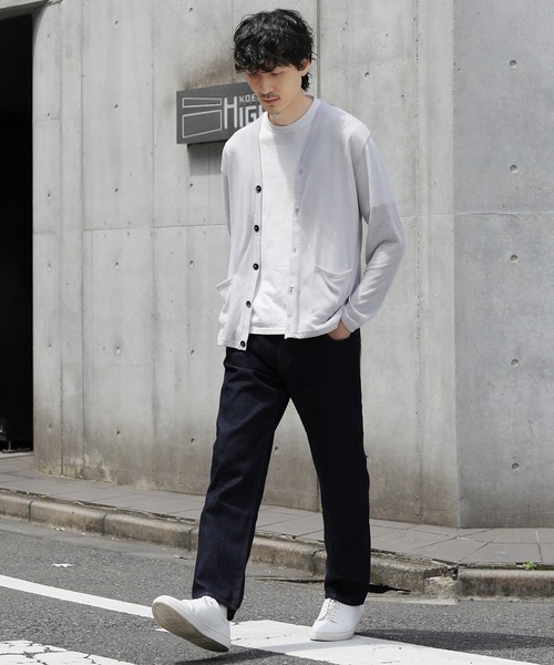 THE CASUAL（カジュアル）の「Buyer's Select/TRスラブ入りエアリーニットサマーカーディガン（カーディガン/ボレロ・メンズ・ネイビー/ブルー系/ブラック/カーキ/グレー/ライトイエロー・M/L）」の16枚目の写真