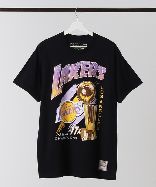 Mitchell&Ness(ミッチェル&ネス)の「Mitchell&Ness NBA FINALS TEE LAKERS(Tシャツ/カットソー・メンズ・ブラック・S/M/L/XL)」の8枚目の写真