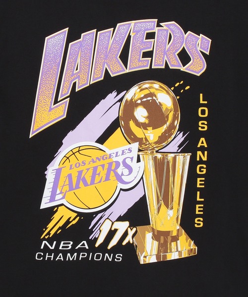Mitchell&Ness(ミッチェル&ネス)の「Mitchell&Ness NBA FINALS TEE LAKERS(Tシャツ/カットソー・メンズ・ブラック・S/M/L/XL)」の5枚目の写真