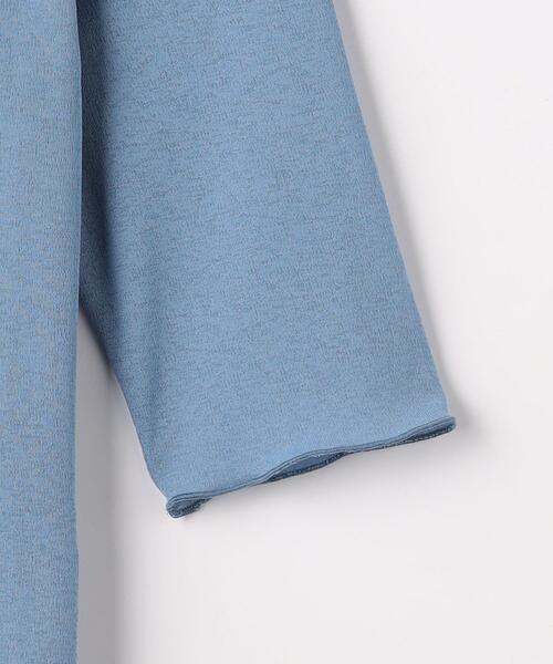 green label relaxing(グリーンレーベルリラクシング)の「シアー メロー 5分袖 プルオーバー カットソー(Tシャツ/カットソー・レディース・コバルトブルー/オレンジ/ブラック/オフホワイト・FREE)」の9枚目の写真