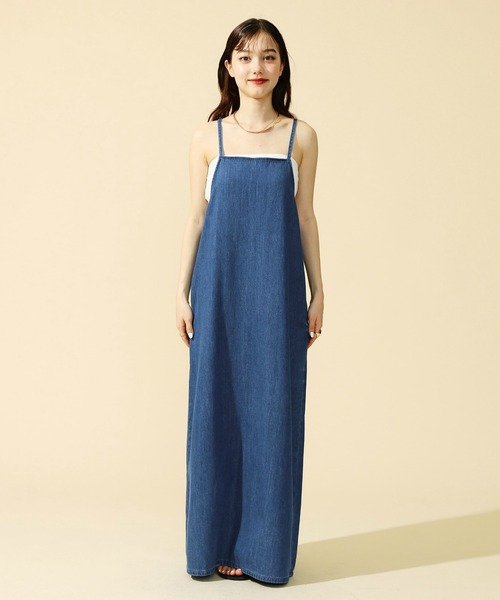 Lee（リー）の「Lee/リー デニム キャミソールワンピ サロペット