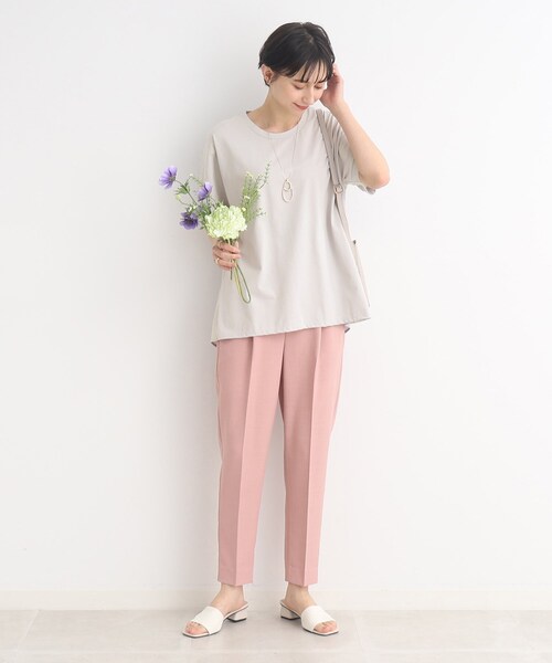 SHOO・LA・RUE(シューラルー)の「◆【SHOO ICE】前後異素材切替ドルマン(Tシャツ/カットソー・レディース・ライトグレー/ブラック/ブルー/オレンジ・00)」の5枚目の写真