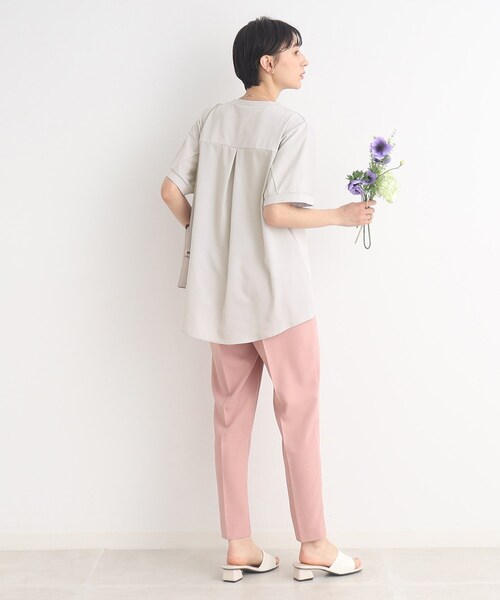 SHOO・LA・RUE(シューラルー)の「◆【SHOO ICE】前後異素材切替ドルマン(Tシャツ/カットソー・レディース・ライトグレー/ブラック/ブルー/オレンジ・00)」の7枚目の写真