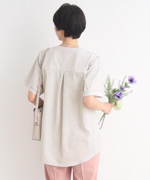 SHOO・LA・RUE(シューラルー)の「◆【SHOO ICE】前後異素材切替ドルマン(Tシャツ/カットソー・レディース・ライトグレー/ブラック/ブルー/オレンジ・00)」の10枚目の写真