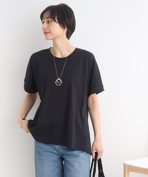 SHOO・LA・RUE(シューラルー)の「◆【SHOO ICE】前後異素材切替ドルマン(Tシャツ/カットソー・レディース・ライトグレー/ブラック/ブルー/オレンジ・00)」の15枚目の写真