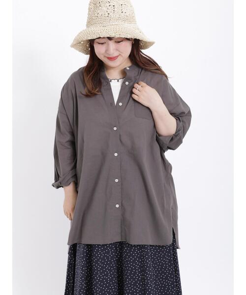 Samansa Mos2（サマンサ モスモス）の「カットシャーリング配色メローノースリーブ（タンクトップ・レディース・オフホワイト/ブラック/ブラウン/グリーン・F）」の10枚目の写真