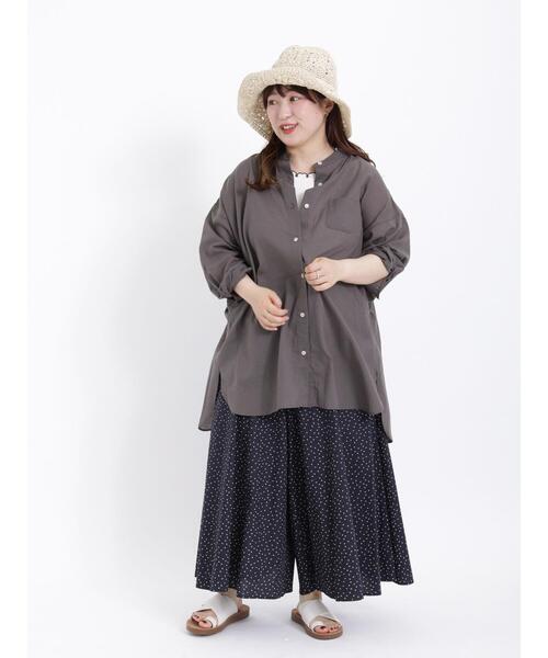 Samansa Mos2（サマンサ モスモス）の「カットシャーリング配色メローノースリーブ（タンクトップ・レディース・オフホワイト/ブラック/ブラウン/グリーン・F）」の11枚目の写真