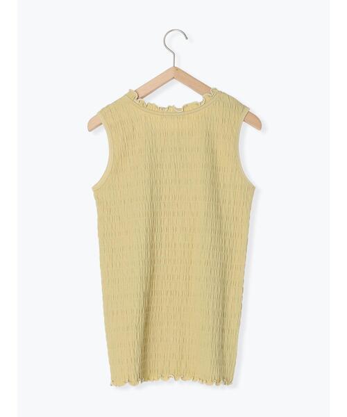 Samansa Mos2（サマンサ モスモス）の「カットシャーリング配色メローノースリーブ（タンクトップ・レディース・オフホワイト/ブラック/ブラウン/グリーン・F）」の19枚目の写真