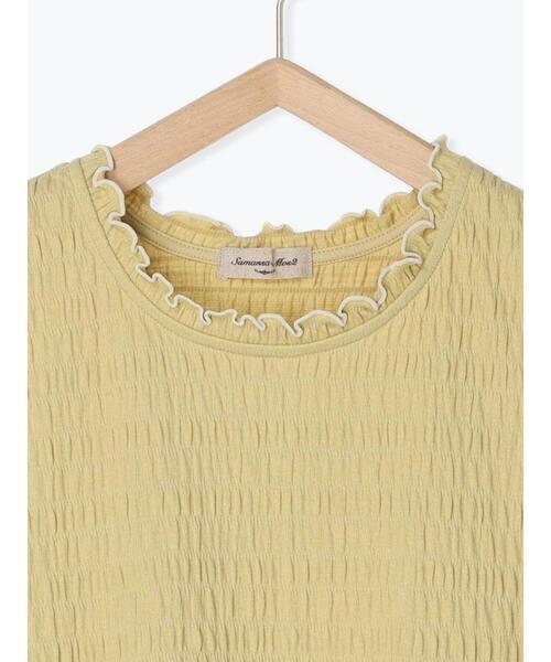 Samansa Mos2（サマンサ モスモス）の「カットシャーリング配色メローノースリーブ（タンクトップ・レディース・オフホワイト/ブラック/ブラウン/グリーン・F）」の20枚目の写真