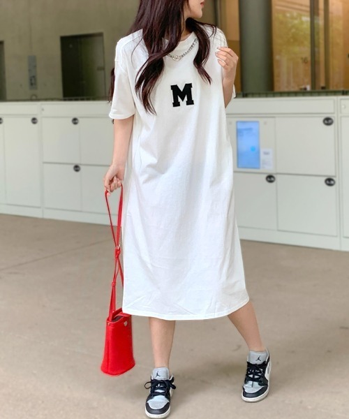 Riff(リフ)の「Tシャツワンピース ロゴM(ワンピース・レディース・ブラック/グレー/グリーン/ホワイト/ブルー・M)」の2枚目の写真