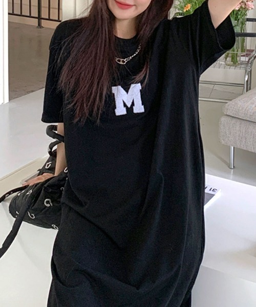 Riff(リフ)の「Tシャツワンピース ロゴM(ワンピース・レディース・ブラック/グレー/グリーン/ホワイト/ブルー・M)」の13枚目の写真