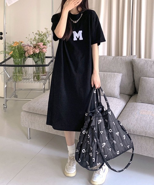 Riff(リフ)の「Tシャツワンピース ロゴM(ワンピース・レディース・ブラック/グレー/グリーン/ホワイト/ブルー・M)」の18枚目の写真