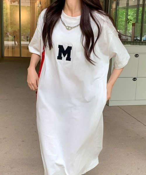 Riff(リフ)の「Tシャツワンピース ロゴM(ワンピース・レディース・ブラック/グレー/グリーン/ホワイト/ブルー・M)」の9枚目の写真