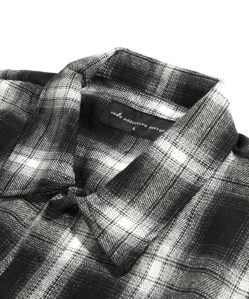 neos(ネオス)の「【neos -addictive design-】ビッグシルエット オンブレー チェック ハーフスリーブ シャツ(シャツ/ブラウス・メンズ・ブラック/レッド・MEDIUM/LARGE/X-LARGE)」の15枚目の写真