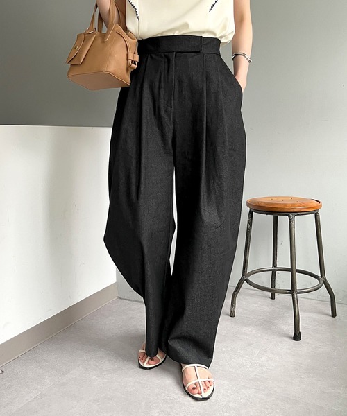 CAPRICIEUX LE'MAGE（カプリシューレマージュ）の「カーブパンツ（その他パンツ・レディース・ホワイト/ブラック・38/36）」の12枚目の写真