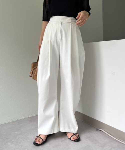 CAPRICIEUX LE'MAGE（カプリシューレマージュ）の「カーブパンツ（その他パンツ・レディース・ホワイト/ブラック・38/36）」の6枚目の写真