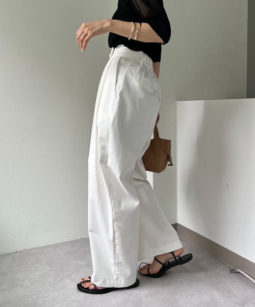 CAPRICIEUX LE'MAGE（カプリシューレマージュ）の「カーブパンツ（その他パンツ・レディース・ホワイト/ブラック・38/36）」の14枚目の写真