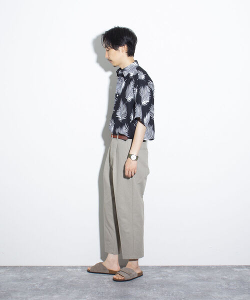 GLOSTER(グロスター)の「【GLOSTER/グロスター】レギュラーカラー リーフ柄シャツ アロハ ボタニカル ビッグシルエット(シャツ/ブラウス・メンズ・ブラック系その他/グリーン系その他/ブルー系その他・S/M/L)」の5枚目の写真