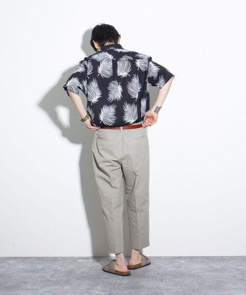 GLOSTER(グロスター)の「【GLOSTER/グロスター】レギュラーカラー リーフ柄シャツ アロハ ボタニカル ビッグシルエット(シャツ/ブラウス・メンズ・ブラック系その他/グリーン系その他/ブルー系その他・S/M/L)」の6枚目の写真
