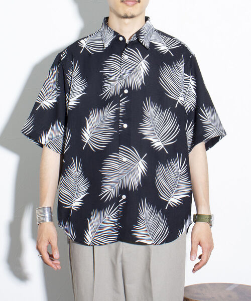 GLOSTER(グロスター)の「【GLOSTER/グロスター】レギュラーカラー リーフ柄シャツ アロハ ボタニカル ビッグシルエット(シャツ/ブラウス・メンズ・ブラック系その他/グリーン系その他/ブルー系その他・S/M/L)」の17枚目の写真