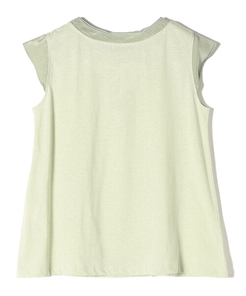 SHIPS Days(シップスデイズ)の「SHIPS Days:布帛 コンビ フレンチスリーブ カットソー(Tシャツ/カットソー・レディース・ブラック/オフホワイト/ライトグリーン・ONE SIZE)」の10枚目の写真