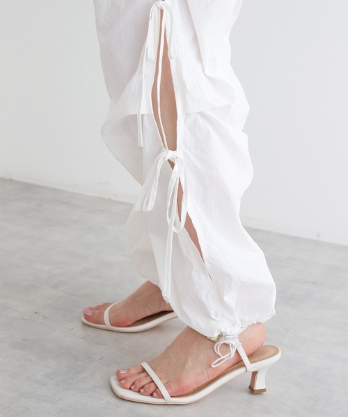 w closet（ダブルクローゼット）の「サイドリボンシャカシャカパンツ（その他パンツ・レディース・ピンク/オフホワイト/カーキ/ブラック/サックスブルー・FREE）」の14枚目の写真