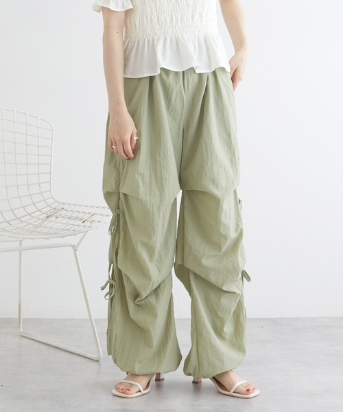 w closet（ダブルクローゼット）の「サイドリボンシャカシャカパンツ（その他パンツ・レディース・ピンク/オフホワイト/カーキ/ブラック/サックスブルー・FREE）」の21枚目の写真